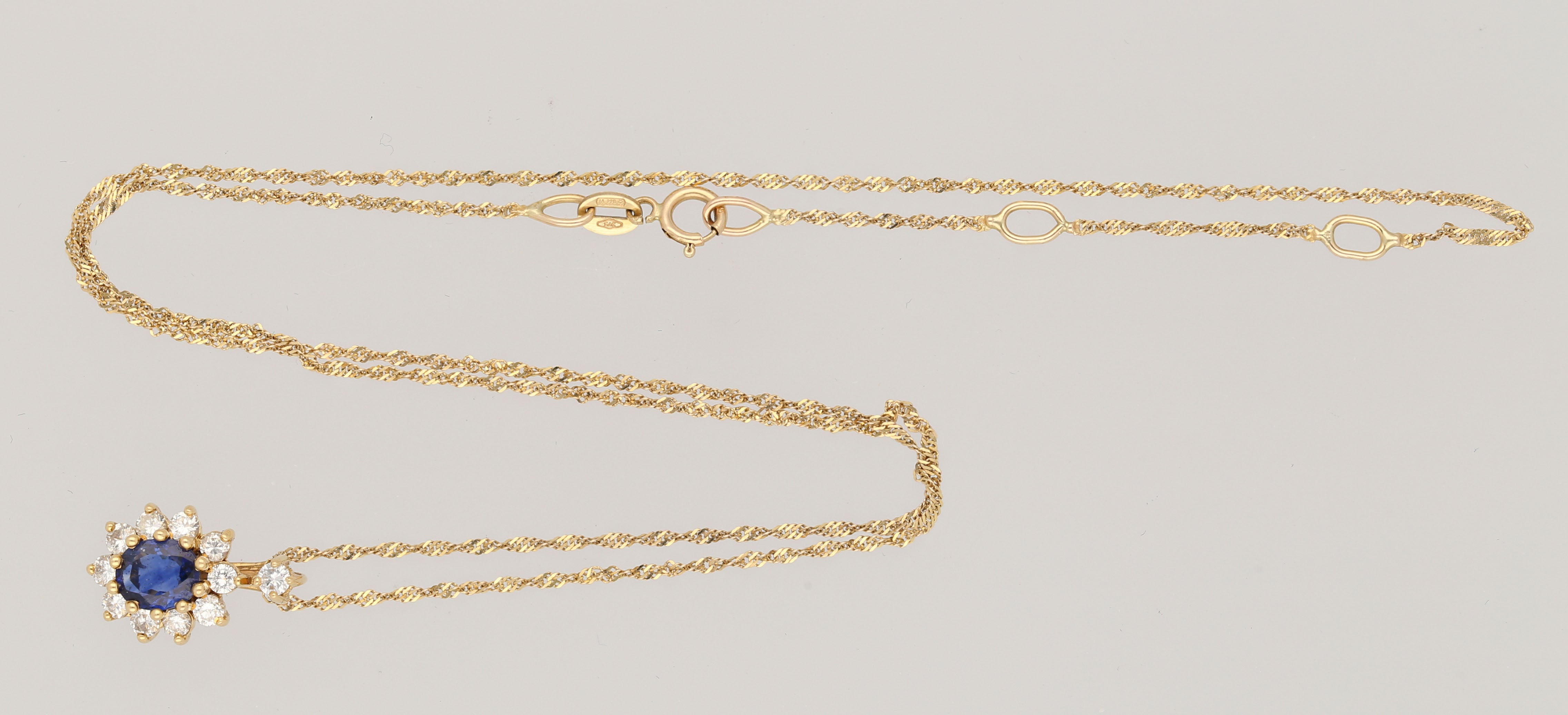 Saphir-Diamant-Collier