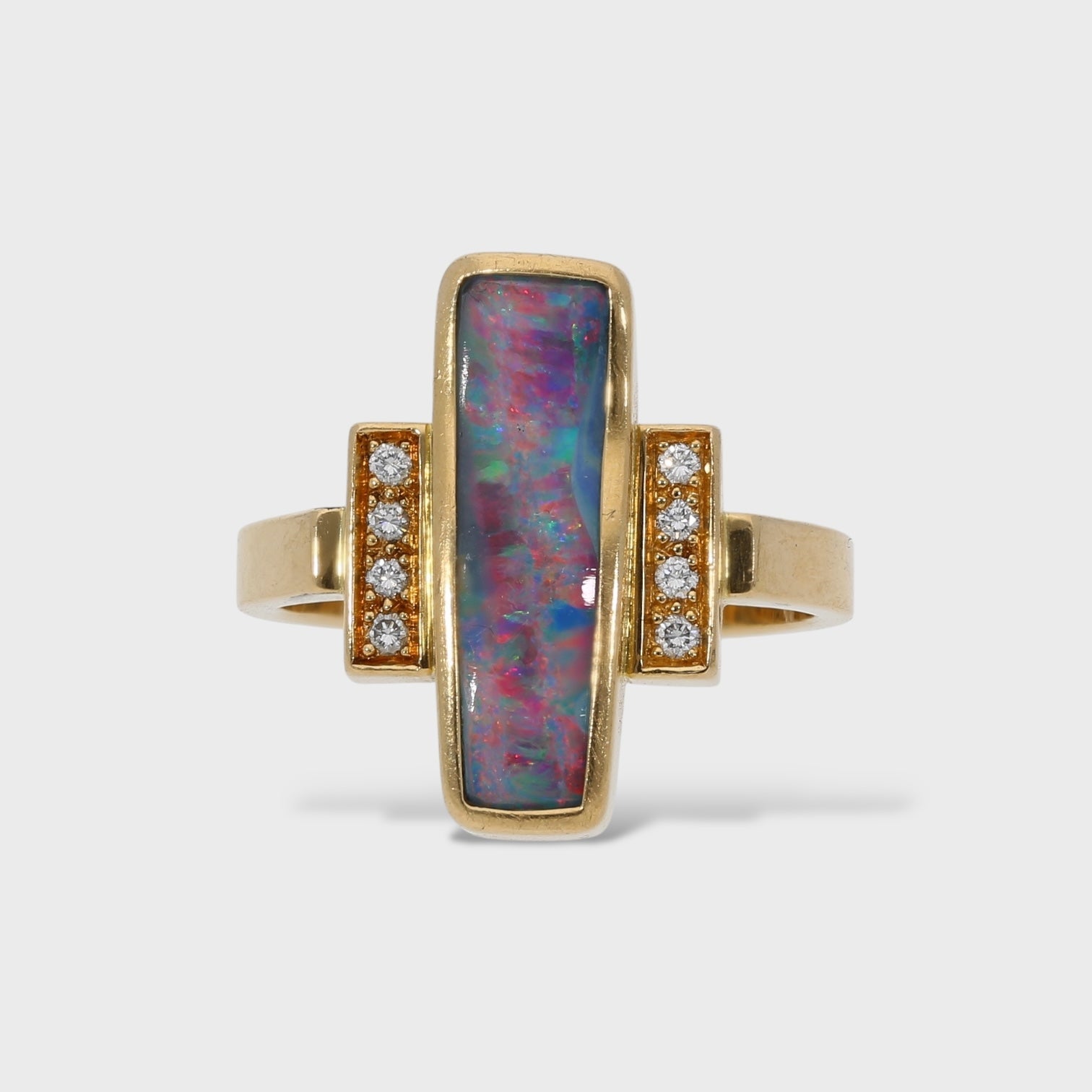 Opal-Diamant-Ring