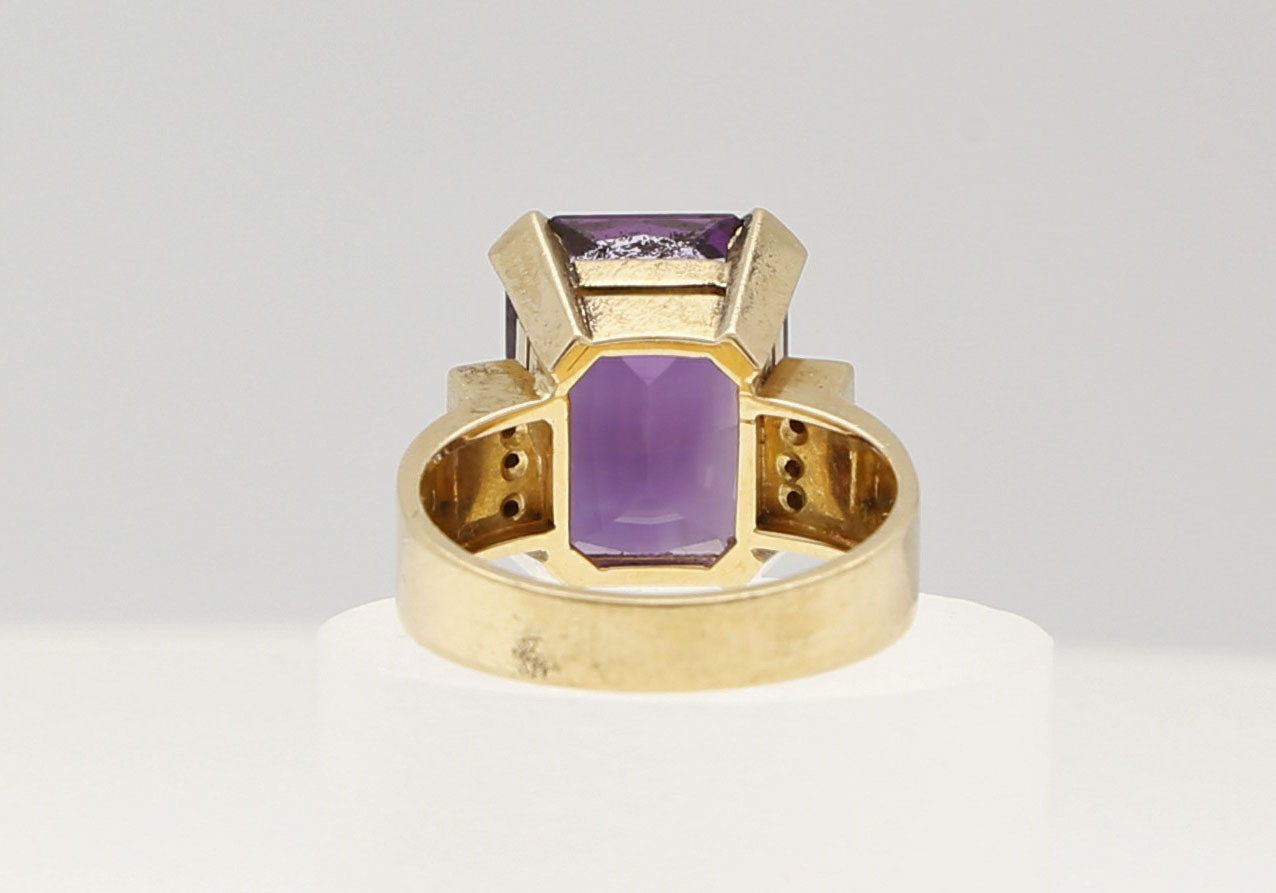 Amethyst-Diamant-Ring